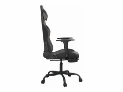 Silla gaming de masaje y reposapiés cuero sintético negro^vidaxl Clearance