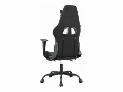 Silla gaming de masaje y reposapiés cuero sintético negro^vidaxl Clearance