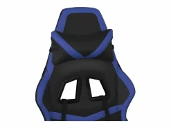Clicnbuy Silla Gaming|Silla gaming de masaje y reposapiés cuero sintético negro