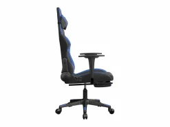 Silla gaming de masaje y reposapiés cuero sintético negro^vidaxl Discount