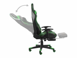 vidaxl Silla Gaming|Silla gaming giratoria con reposapiés PVC