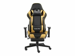 vidaxl Silla Gaming|Silla gaming giratoria con reposapiés PVC