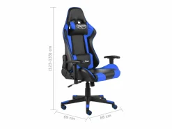 Clicnbuy Silla gaming giratoria PVC Azul Best