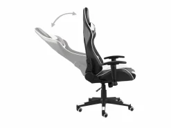 vidaxl Silla gaming giratoria PVC Blanco Best