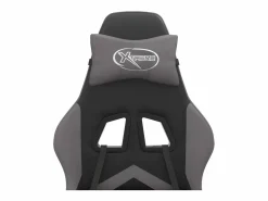 Clicnbuy Silla Gaming|Silla gaming giratoria y reposapiés cuero sintético negro