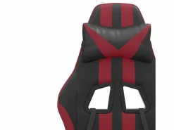 Clicnbuy Silla gaming giratoria y reposapiés cuero sintético Rojo Online