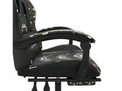 Clicnbuy Silla gaming giratoria y reposapiés cuero sintético Verde Online