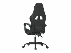 Silla gaming giratoria y reposapiés cuero sintético^Clicnbuy Outlet