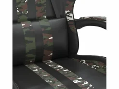 Silla gaming giratoria y reposapiés cuero sintético^Clicnbuy Outlet