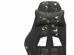 Silla gaming giratoria y reposapiés cuero sintético^Clicnbuy Outlet