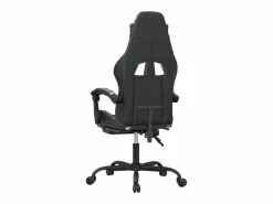 Clicnbuy Silla gaming giratoria y reposapiés cuero sintético Verde Online