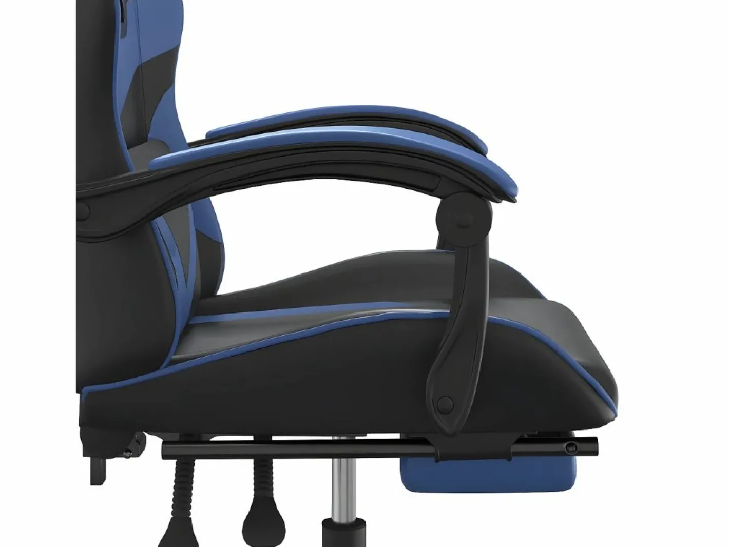 Clicnbuy Silla Gaming|Silla gaming giratoria y reposapiés cuero sintético negro