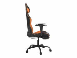 Clicnbuy Silla Gaming|Silla gaming masaje y reposapiés cuero sintético negro