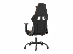Clicnbuy Silla Gaming|Silla gaming masaje y reposapiés cuero sintético negro