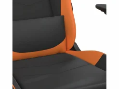 Clicnbuy Silla Gaming|Silla gaming masaje y reposapiés cuero sintético negro