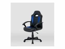 Silla gaming Zoe tapizada en piel sintética negro/, 92/102cm(alto) 56cm(ancho) 54cm(l Azul Outlet