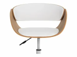 Silla giratoria de madera y PU con ruedas - Adelmar^Rendez-Vous Déco