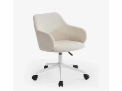FRANCHINISHOP Silla De Escritorio|Silla giratoria de tela con reposabrazos para oficina y teletrabajo Kivri -