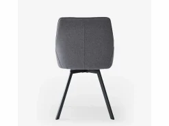 AHD Sillas Y Lotes De Sillas|Silla giratoria de tela para salón-comedor de diseño moderno Navya - Oscuro
