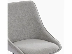 Silla giratoria de tela para salón-comedor de diseño moderno Navya - claro^AHD Discount