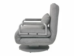 Silla giratoria y sofá cama tela claro ES74824 Gris Best
