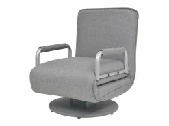 Silla giratoria y sofá cama tela claro ES74824 Gris Best