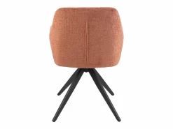 Silla LOUNA con reposabrazos – Tejido suave y patas de acero negro-Color^Les Tendances Clearance