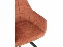 Silla LOUNA con reposabrazos – Tejido suave y patas de acero negro-Color^Les Tendances Clearance