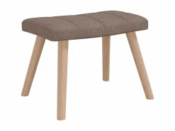 Silla mecedora con reposapiés tela gris taupe ES44386 Topo Best