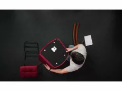 Silla mecedora con reposapiés terciopelo claro^vidaxl Outlet