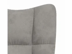Silla mecedora con reposapiés terciopelo claro^vidaxl Outlet