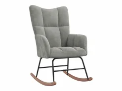 Silla mecedora con reposapiés terciopelo claro^vidaxl Outlet