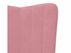 Silla mecedora con reposapiés terciopelo^vidaxl Online