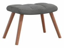 vidaxl Sillón Balancín|Silla mecedora con reposapiés terciopelo oscuro