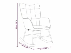 vidaxl Sillón Balancín|Silla mecedora con reposapiés tela color