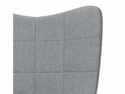 Silla mecedora con reposapiés tela claro^vidaxl Outlet