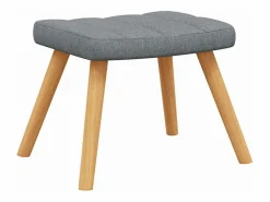 Silla mecedora con reposapiés tela claro^vidaxl Outlet