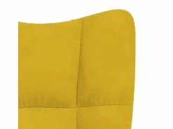 Silla mecedora con reposapiés tela mostaza^vidaxl Discount