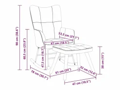 Silla mecedora con reposapiés tela mostaza^vidaxl Discount
