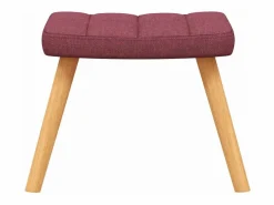 vidaxl Silla mecedora con reposapiés tela tinto Rojo Sale
