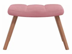 vidaxl Silla mecedora con reposapiés terciopelo Rosa New