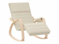 vidaxl Sillón Balancín|Silla mecedora de tela color