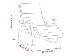 vidaxl Sillón Balancín|Silla mecedora de tela color