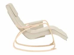 vidaxl Sillón Balancín|Silla mecedora de tela color