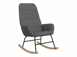 vidaxl Sillón Balancín|Silla mecedora de tela claro