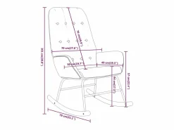 vidaxl Sillón Balancín|Silla mecedora de tela claro