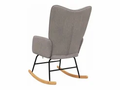 Silla mecedora de tela gris taupe^vidaxl Best
