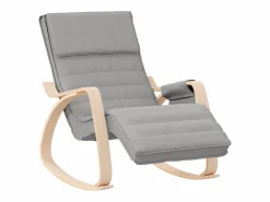 vidaxl Silla mecedora de tela claro Gris Clearance