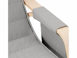 vidaxl Silla mecedora de tela claro Gris Clearance