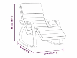 vidaxl Silla mecedora de tela Negro Outlet